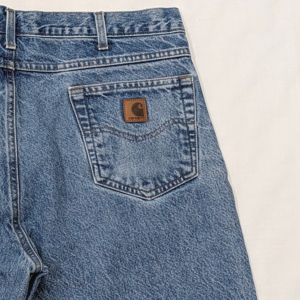 Carhartt B17 DST Relaxed Fit Jeans Mens 36x32 Blue Denim Workwear Pants